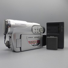 Hitachi DVDCAM DZ-BX37E Handheld DVD-RW Camcorder Silver Tested Full Set