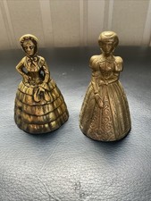 VINTAGE 2 BRASS HAND BELLS