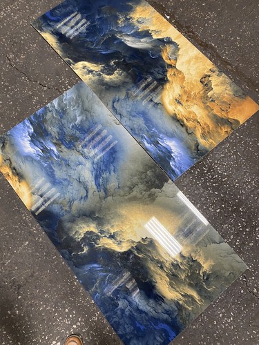 High gloss blue gold polished - gold,