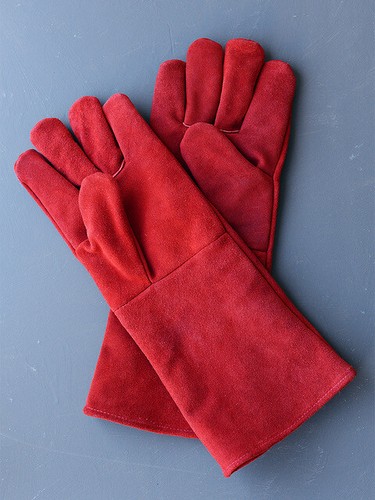Leather heat resistant gloves - leather,