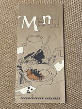 Vintage SAS Airline Menu