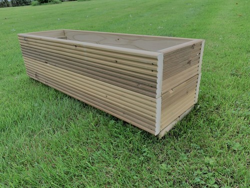 Wooden decking planter trough - planter,