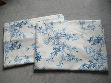 Laura Ashley Forsythia Seaspray Floral Lined Curtains Panels 23"w x 69" d - NEW
