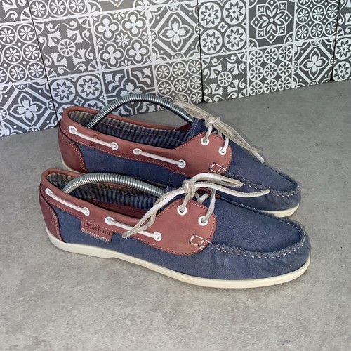 Chatham denim deck boat shoes - chatham,
