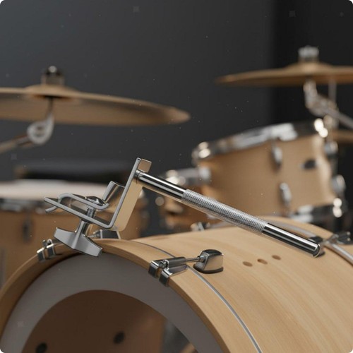 Drum percussion clamp - percussion, angled