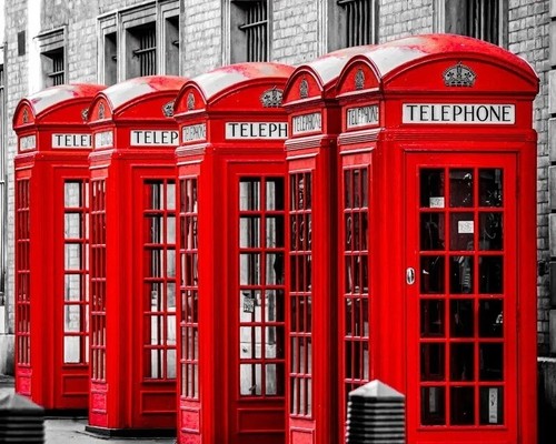 Red phone booths glossy - booths,