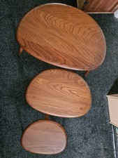 Nest Of 3 vintage Ercol Pebble Tables