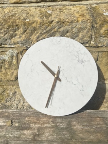 Marble wall quartz - marble, clock