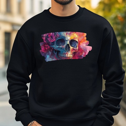 Skull portrait sweatshirt - skull,