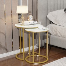 2Pcs Marble Side Table Nesting