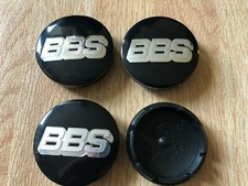 4x BBS Wheel Centre Cap Alloy Hub Center Caps 56mm 5.6cm Black / Silver