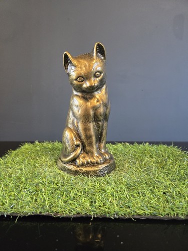 Stone garden cat statue - stone,