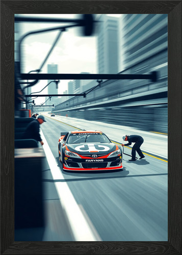 Nascar stock car - car, framed