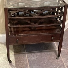 Vintage Wood Record Stand