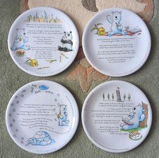 Birds Eye Melamine Clarence The Bear Teatime Adventure Plates 4