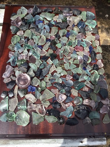Mixed broken glass - glass, metal