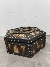 Porcupine Quill Trinket Box 19th Century