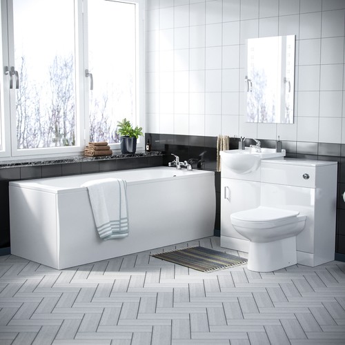 Nes home 1700mm bath with - bath, flat