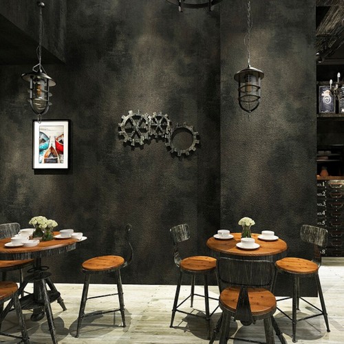 Black vintage vinyl concrete - black,