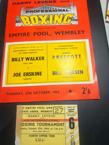 Boxing programme ticket - boxing, &
