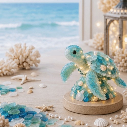 Sea glass christmas tree - sea,