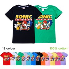 Kids Boys Sonic the Hedgehog Casual Short Sleeve T-shirt Summer Beach Tshirt Top