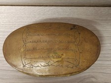 ANTIQUE BRASS SNUFF/TOBACCO TIN 