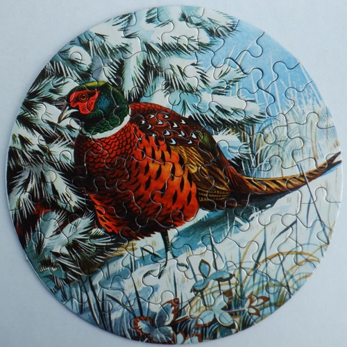 Vintage jigsaw puzzle pheasant - puzzle,