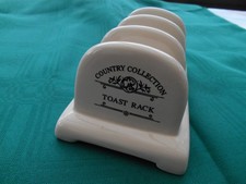  country collection cream ceramic toast rack hardly used holds four slices 