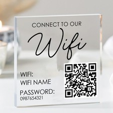 Wifi Acrylic Block Plaque with