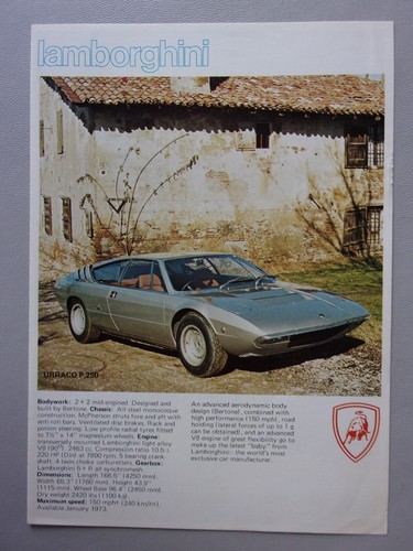 Lamborghini urraco p250 espada - urraco,