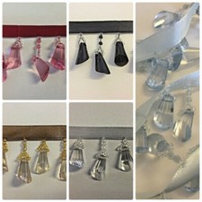 Designer Shaped Curtain Blind Beaded Horseshoe Trim  Choose From Several Colours