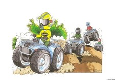 QUADS BLUE Koolart Cartoon