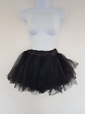 Vintage Tutu Size 8 Black Petticoat Netting Layered Mini Short Gothic Halloween