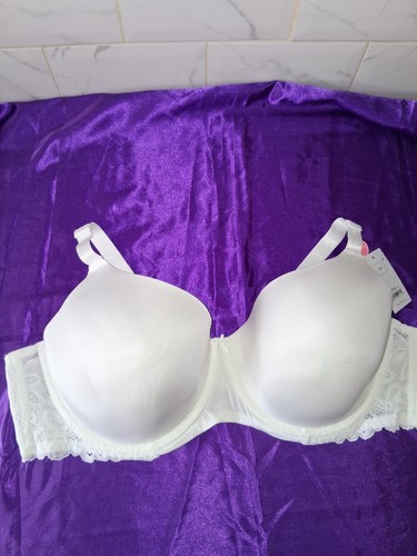 White underwired bra size - white,