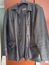 Heavyweight Gents Real Leather Jacket Size 52 Used Condition