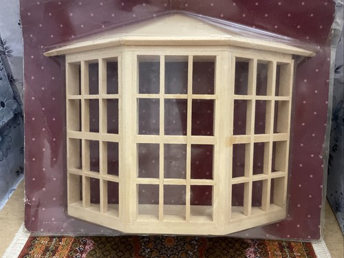 Dolls house wooden bay window - dolls,