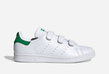 Adidas Stan Smith CF Hook Loop Laceless Touch Fastener White Green