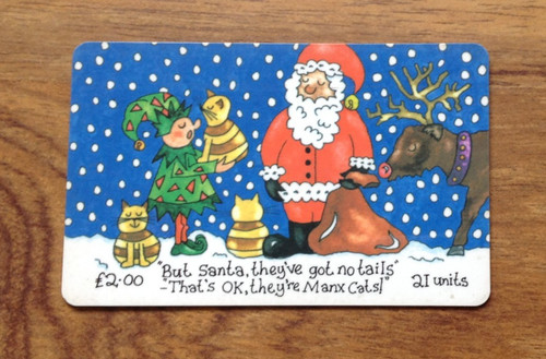 Manx cat christmas 1995 - manx,