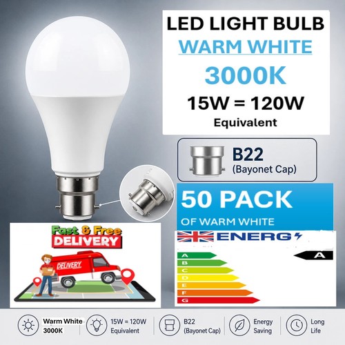 50x 15w led light bulb - bulb, b22