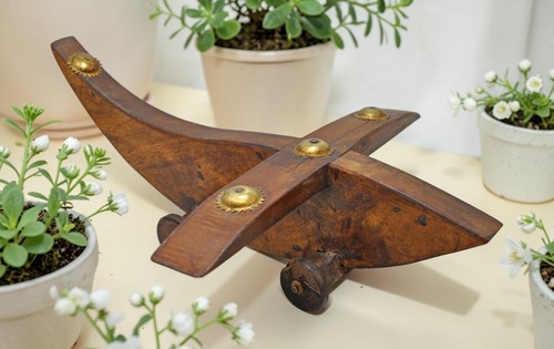 Vintage wooden aeroplane model - vintage,