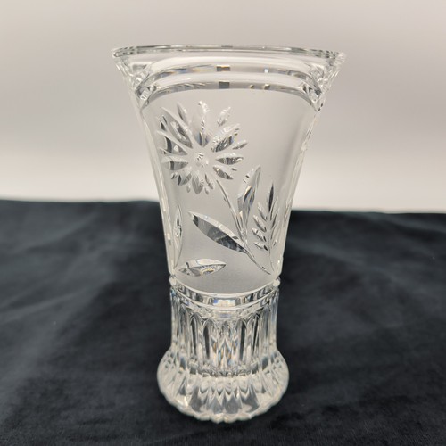 Cut crystal vase - cut,