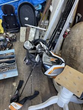 Job Lot Includes Table Golf Clubs Bag Shoes  Acros Strong Boys Fishing
