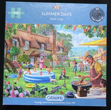 Gibson's 1000 Jigsaw Puzzle Summer Days Excellent Condition