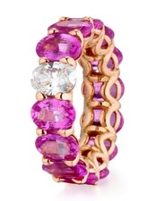 7Ct Oval Cut Pink Sapphire