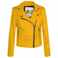 PU Leather Jacket Mustard