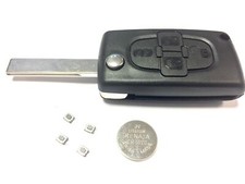 Repair kit for Peugeot 1007 807 4 button remote flip key x4 micro switches case