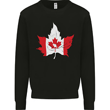 Canadian Maple Leaf Flag Canada Beaver Mens Sweatshirt Jumper