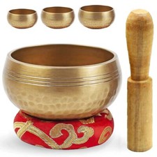 Multisize Tibetan Singing Bowl Set Large Handmade Meditation Chanting Bowl Gift◈