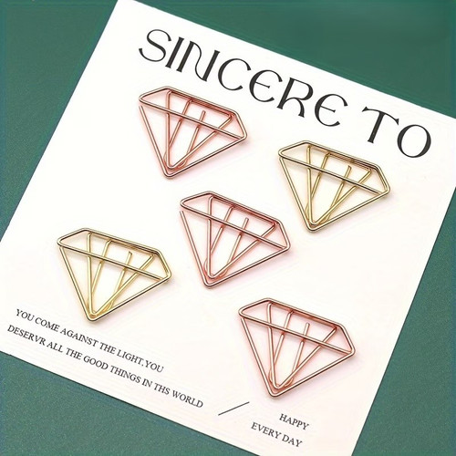 Diamond paper clips decorative - paper,